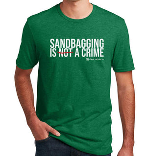 Sandbagging Is a Crime Golf T-Shirt (50/50)