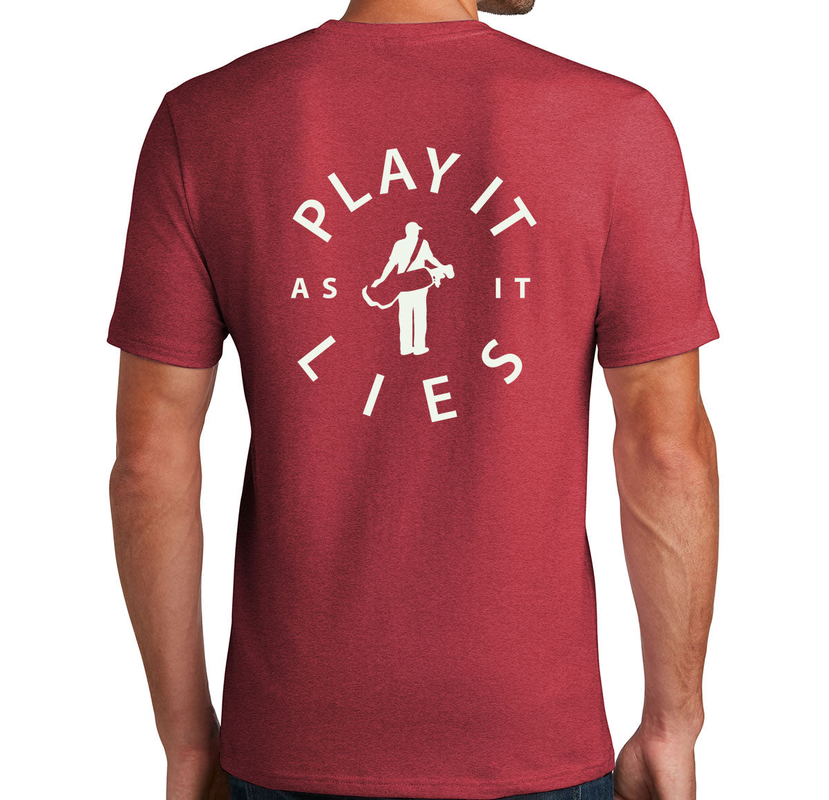Play It As It Lies Golf T-Shirt (Tri-Blend) | Stymie Clothing Company Heathered Royal / XL