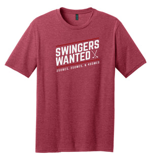 Swingers Wanted Golf T-Shirt Red | Stymie Clothing Company