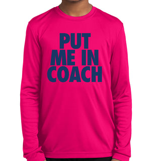 Youth Put Me In Coach Competitor Long Sleeve Shirt | Stymie Clothing Company